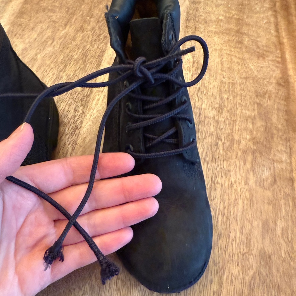 Timberland 6” Premium 12707 Waterproof Black Boots Youth Tims Boys Size 13.5 - Picture 11 of 11